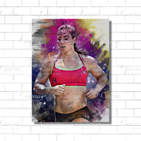 Camille Leblanc Bazinet Canvas Frame, Kids Wall Decor, Crossfit Fan, Man Cave Gift for Him - Her, Sports Canvas Wall Art