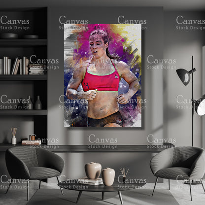 Camille Leblanc Bazinet Canvas Frame, Kids Wall Decor, Crossfit Fan, Man Cave Gift for Him - Her, Sports Canvas Wall Art