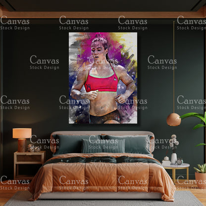 Camille Leblanc Bazinet Canvas Frame, Kids Wall Decor, Crossfit Fan, Man Cave Gift for Him - Her, Sports Canvas Wall Art