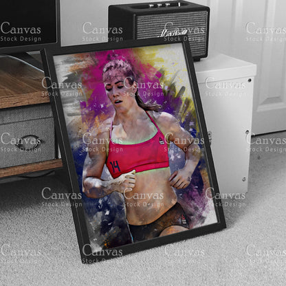 Camille Leblanc Bazinet Canvas Frame, Kids Wall Decor, Crossfit Fan, Man Cave Gift for Him - Her, Sports Canvas Wall Art