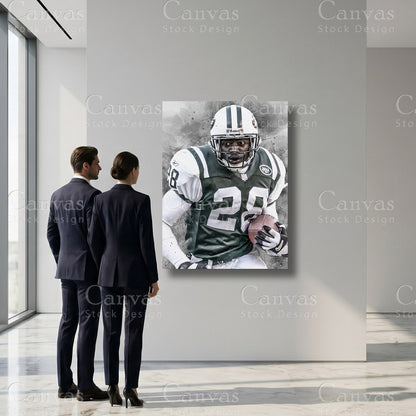 Curtis Martin inspired football player wall display