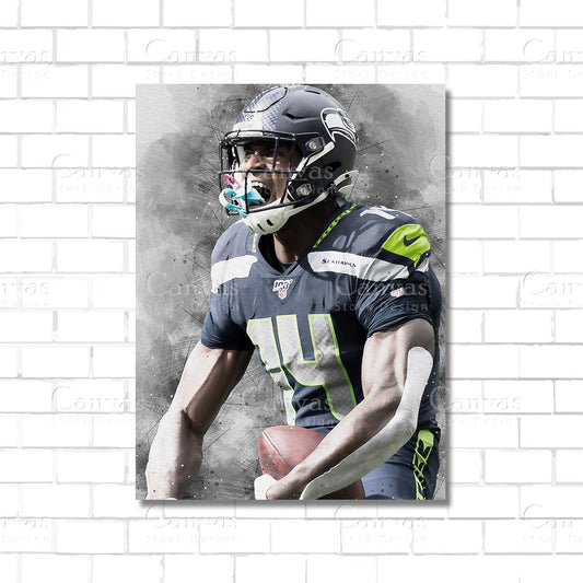 DK Metcalf Canvas Wall Art