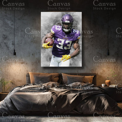 Dalvin Cook canvas print for an American football themed space