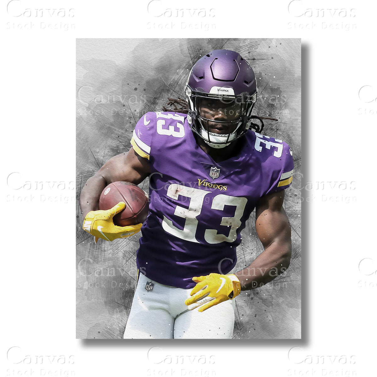 Dalvin Cook canvas wall art for NFL football fans
