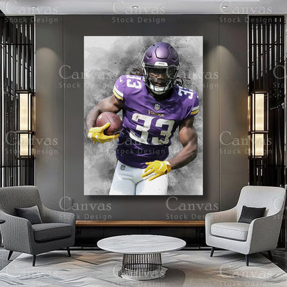 Dalvin Cook football canvas print for a personal collection