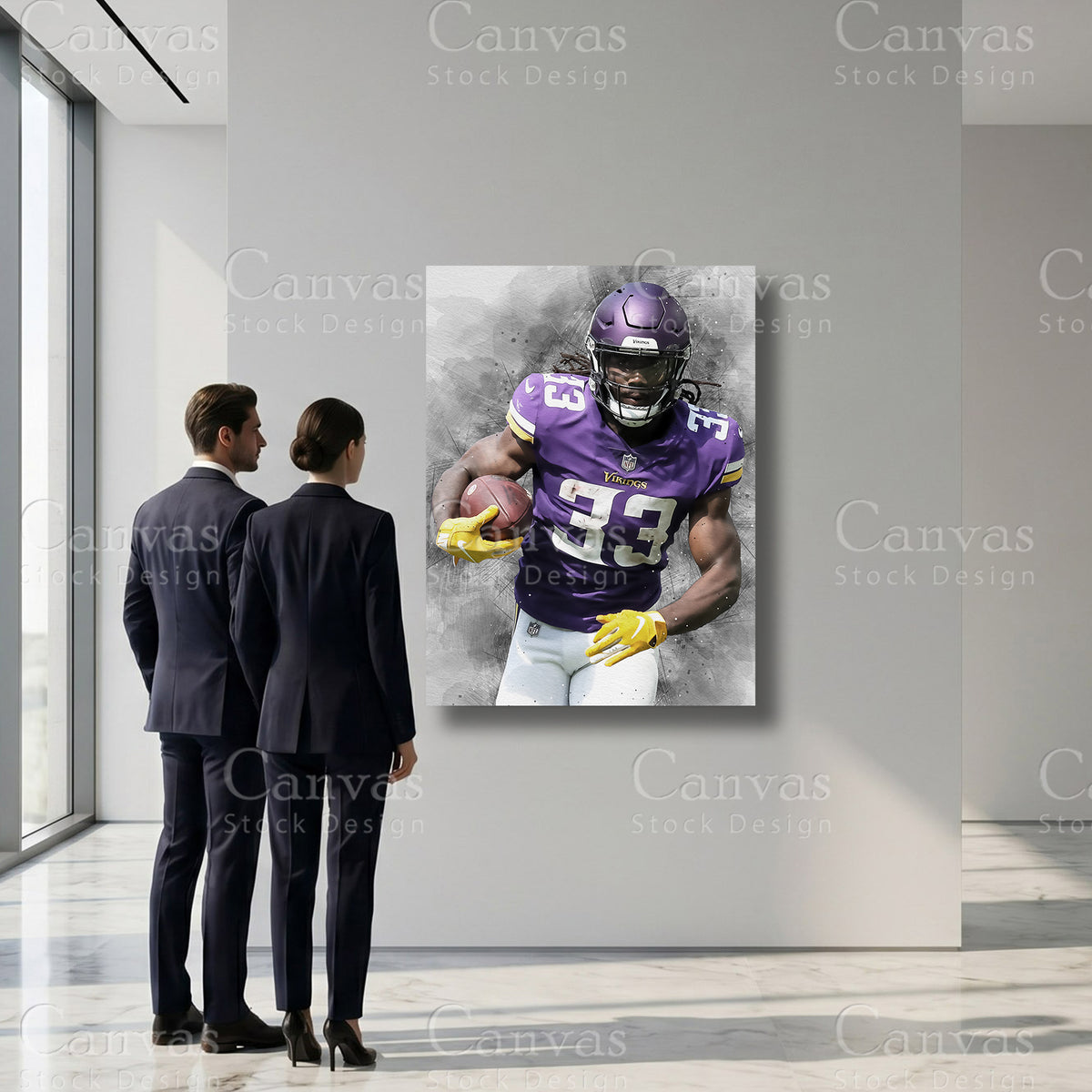 Dalvin Cook inspired NFL player wall art