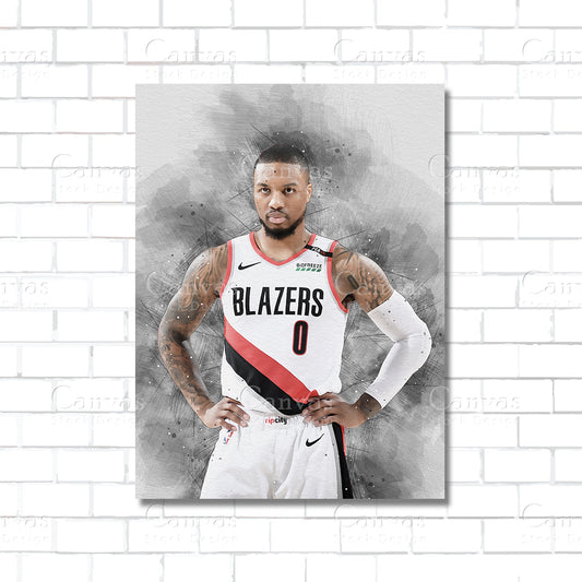 Damian Lillard Canvas Wall Art