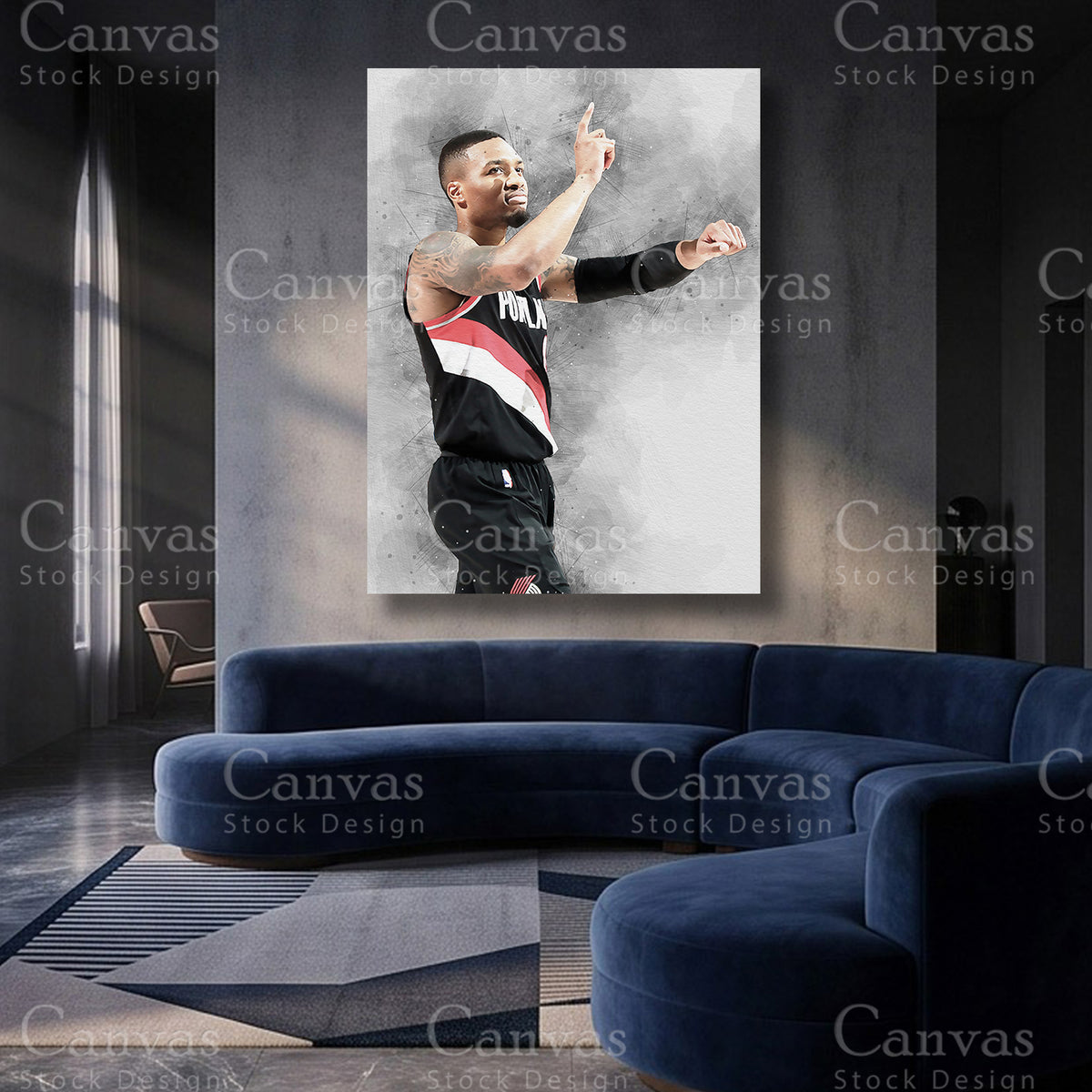 Damian Lillard premium basketball artwork