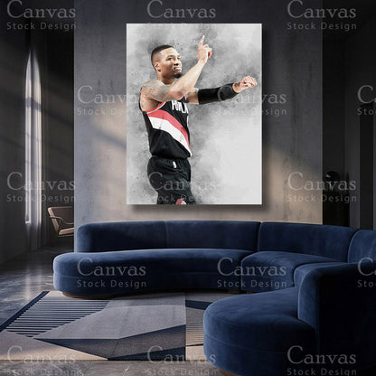 Damian Lillard premium basketball artwork