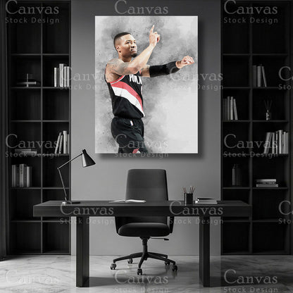Damian Lillard NBA canvas wall decor