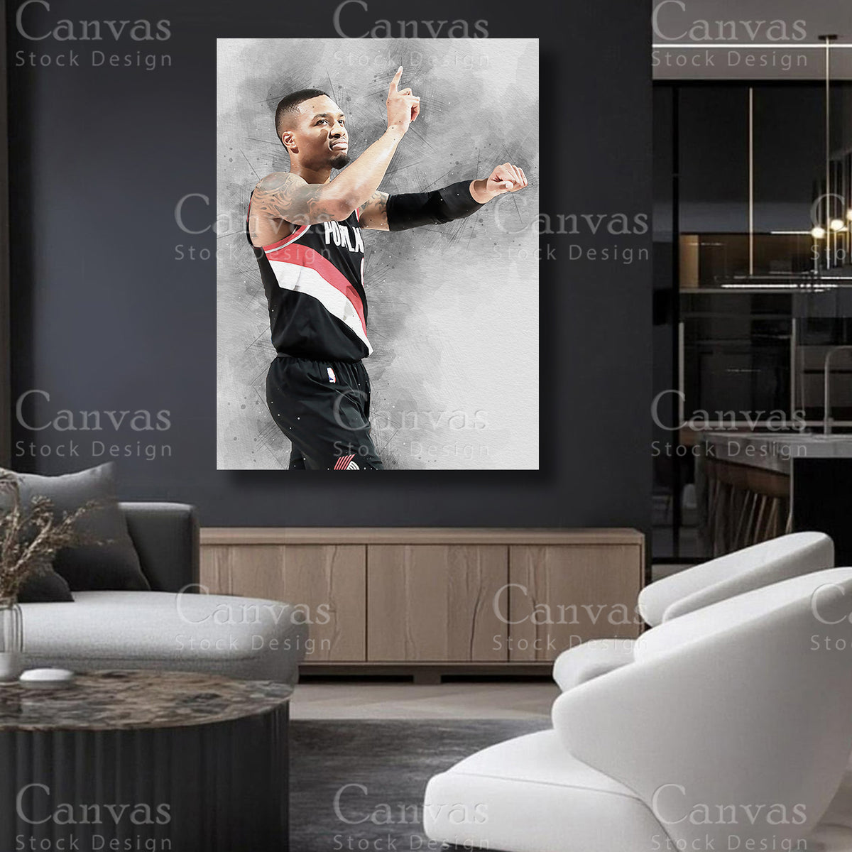 Damian Lillard NBA basketball wall art