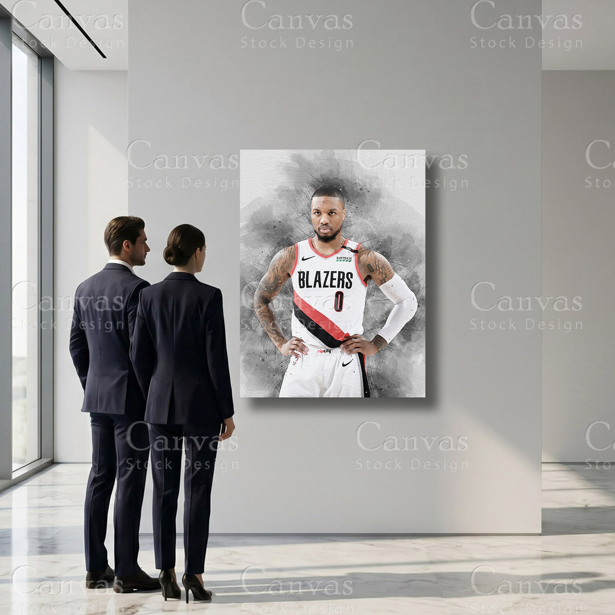 Damian Lillard basketball canvas decor