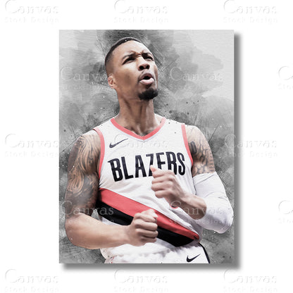 Damian Lillard canvas wall art