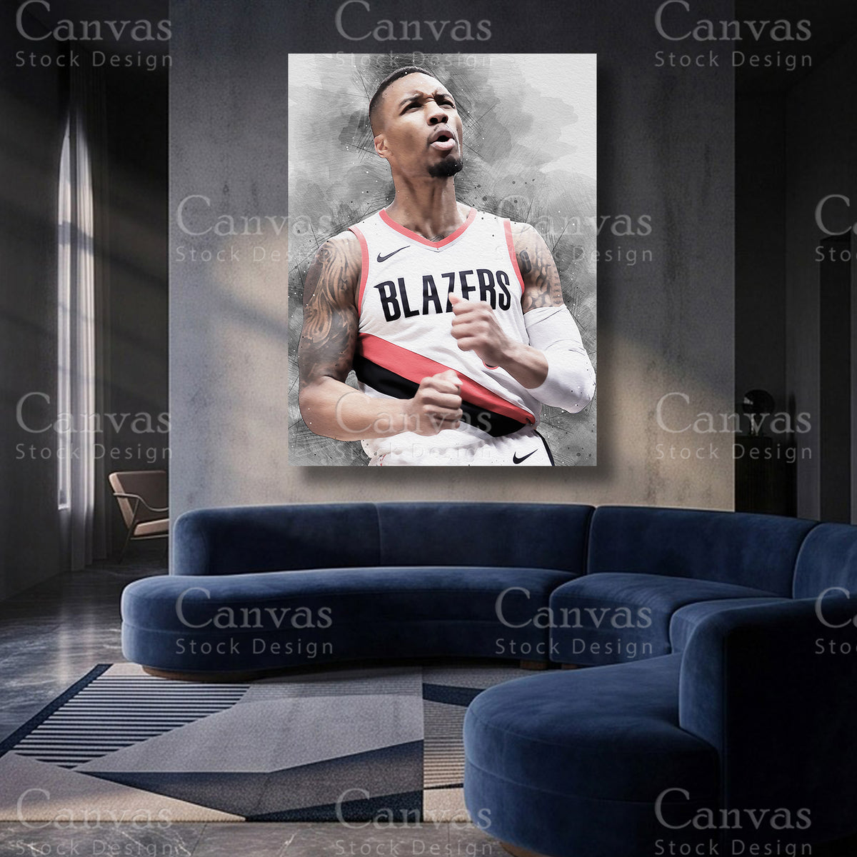 Damian Lillard basketball artwork