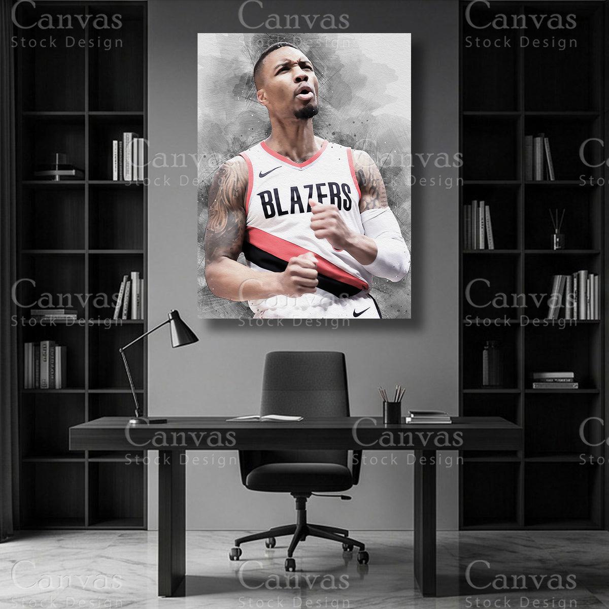 Damian Lillard NBA canvas art