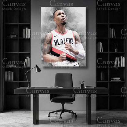 Damian Lillard NBA canvas art