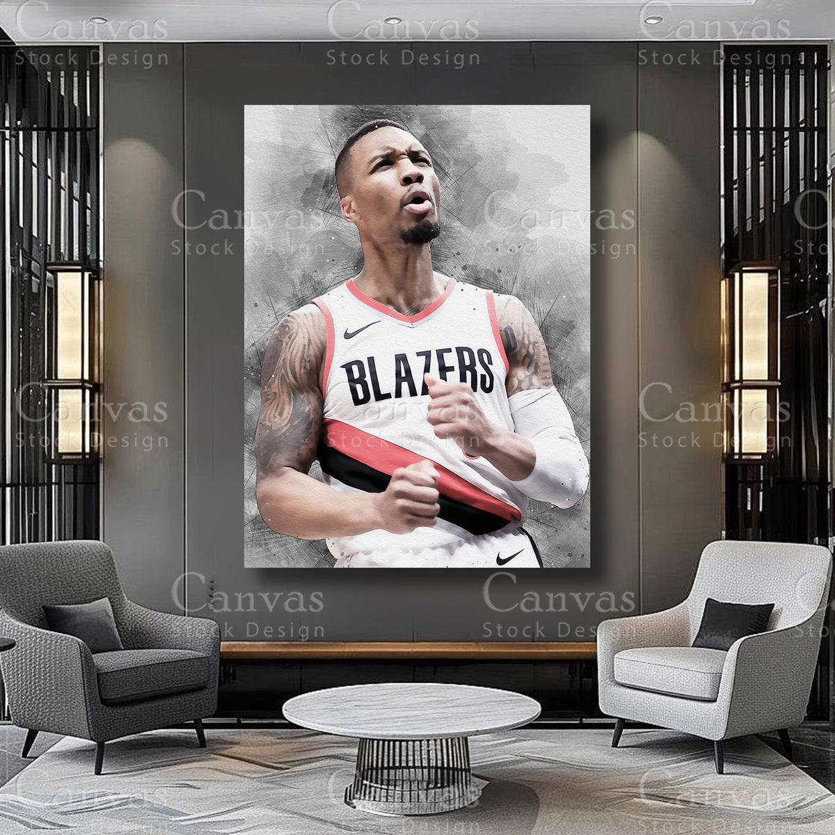 Damian Lillard premium sports wall art