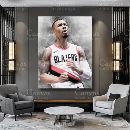 Damian Lillard premium sports wall art