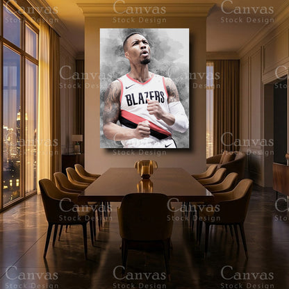 Damian Lillard framed canvas artwork