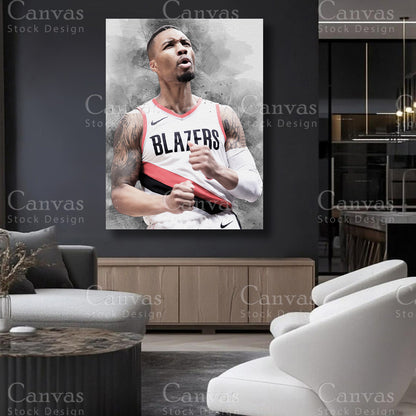 Damian Lillard basketball legacy wall art