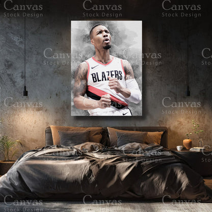 Luxury Damian Lillard canvas wall art