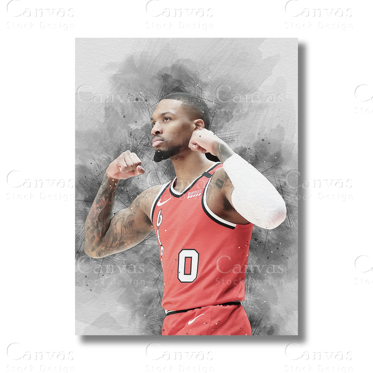 Damian Lillard NBA canvas wall art