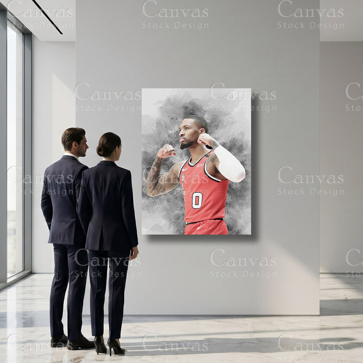 Damian Lillard sports canvas wall art