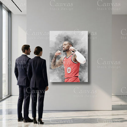 Damian Lillard sports canvas wall art