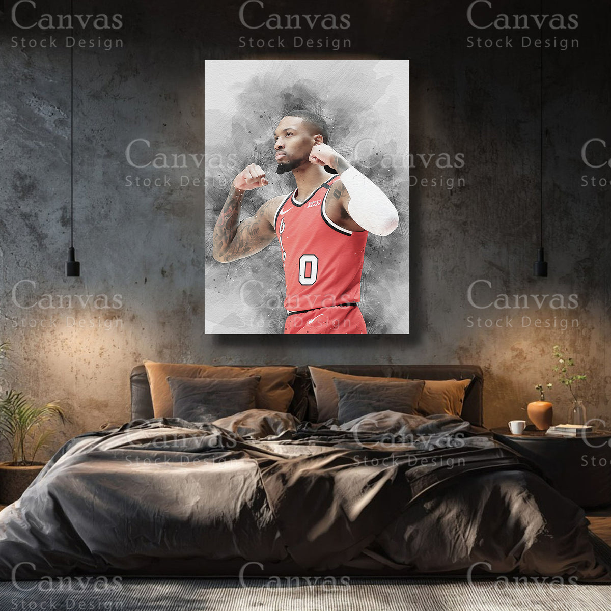 Damian Lillard premium canvas wall decor