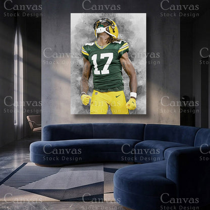 Davante Adams inspired wide receiver canvas print
