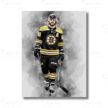 David Pastrnak Dynamic Hockey Canvas Wall Art