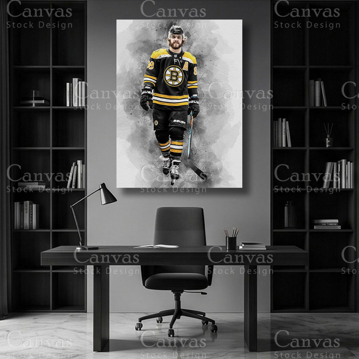 David Pastrnak Ice Hockey Canvas Wall Art