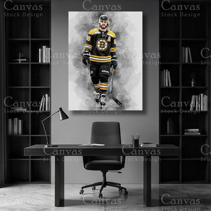 David Pastrnak Ice Hockey Canvas Wall Art