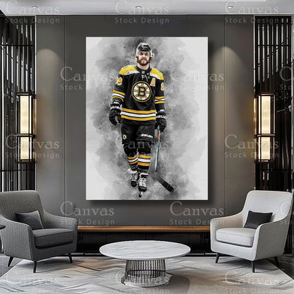 David Pastrnak Athlete Wall Art on Premium Canvas