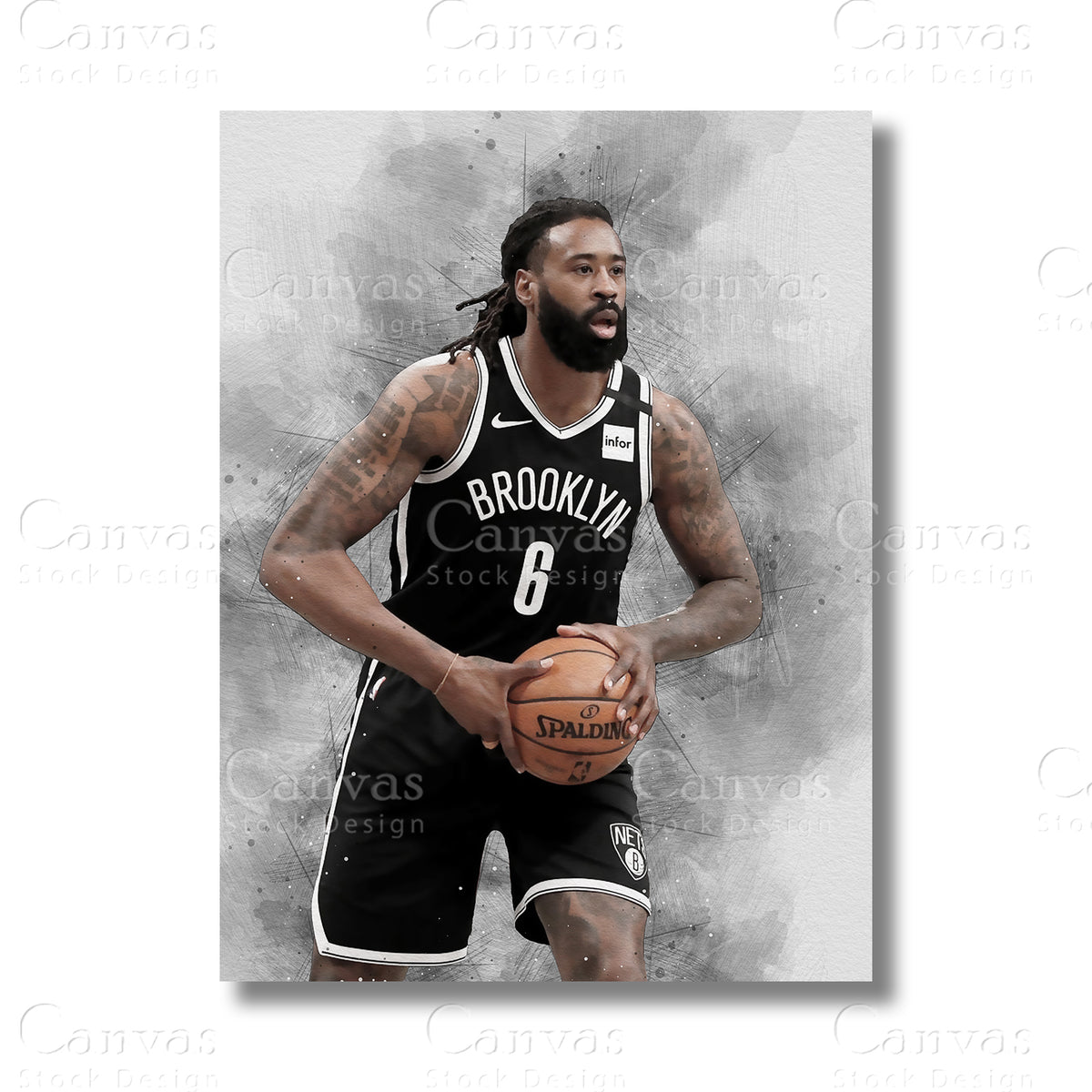 DeAndre Jordan canvas wall art