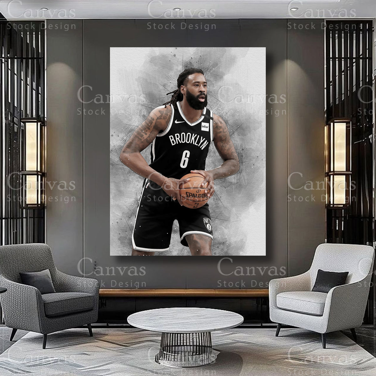 DeAndre Jordan premium sports wall art