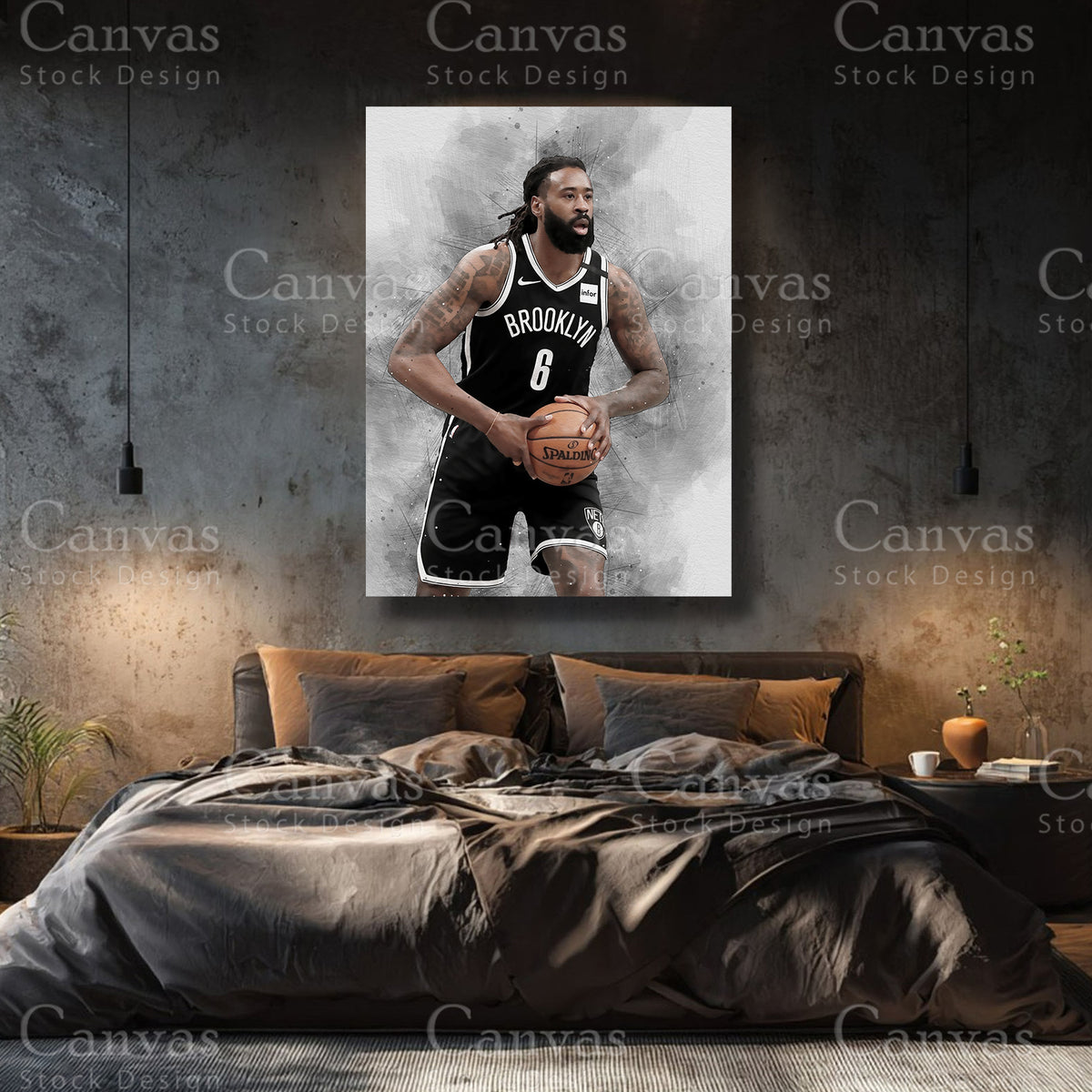 Luxury DeAndre Jordan canvas wall art
