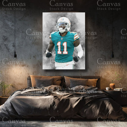DeVante Parker canvas artwork for an NFL themed room