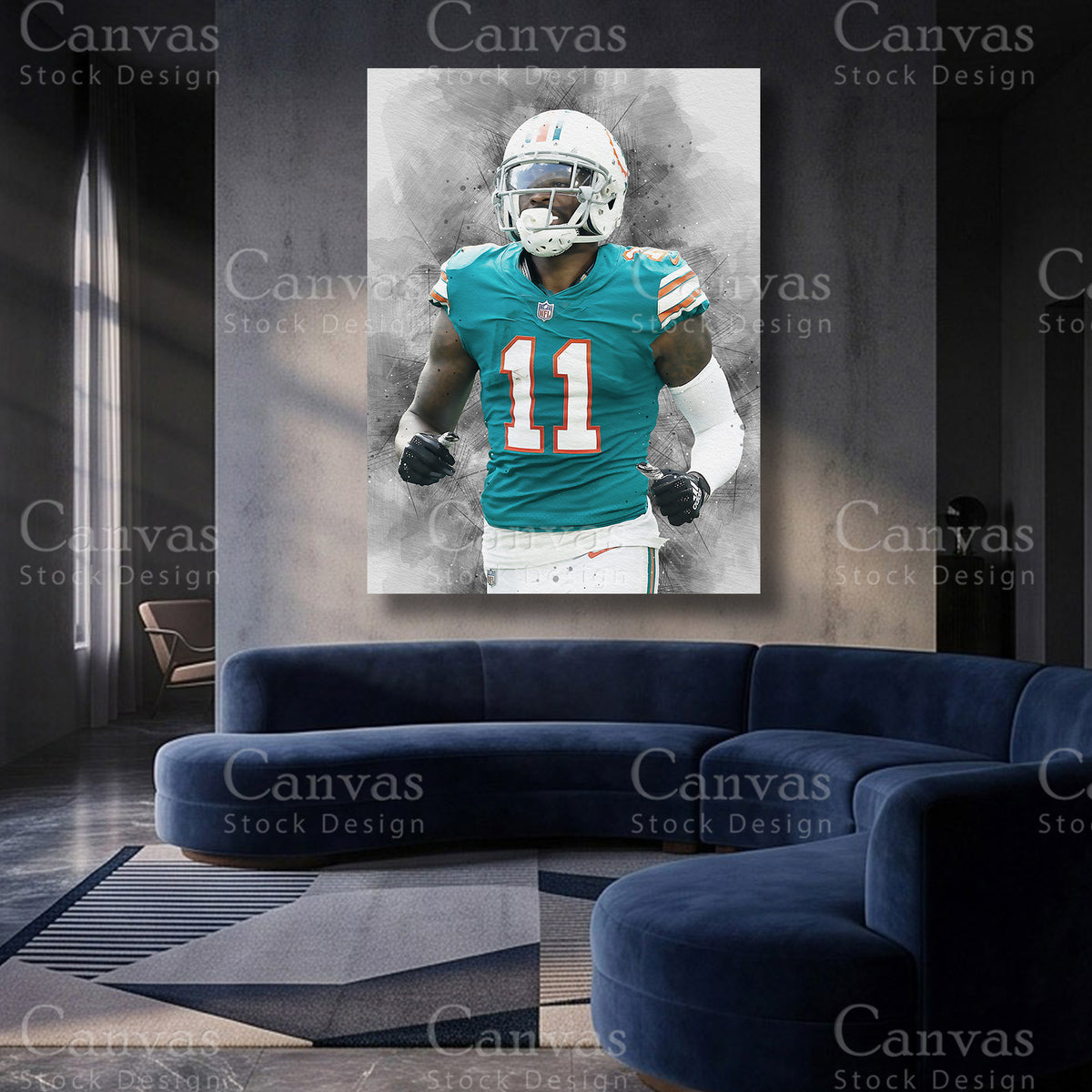DeVante Parker inspired wide receiver canvas print