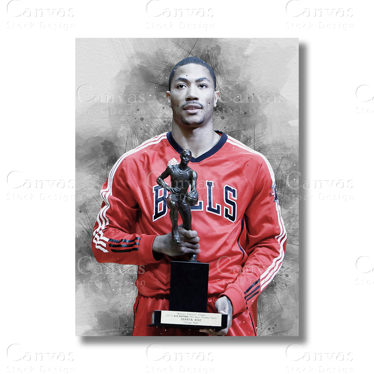 Derrick Rose canvas wall art