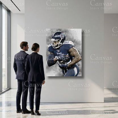 Derrick Henry inspired American football player canvas
