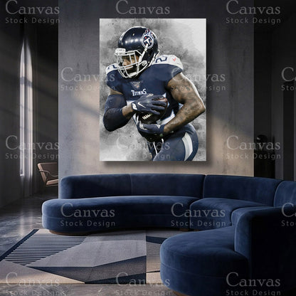 Derrick Henry inspired running back canvas print