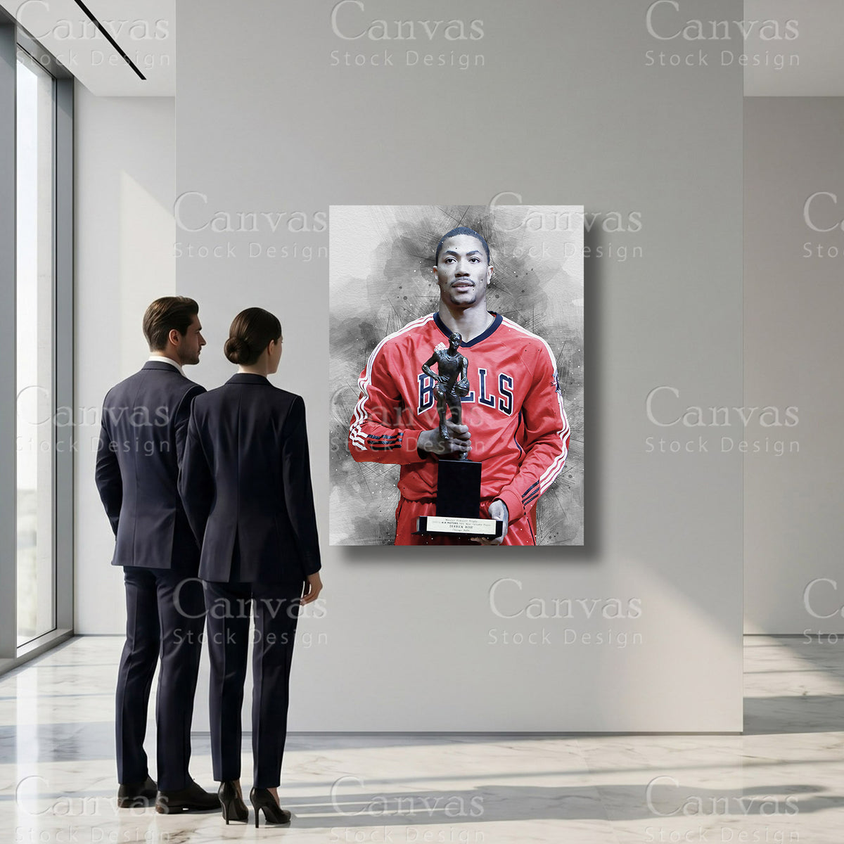 Derrick Rose basketball wall decor