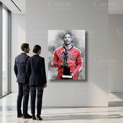 Derrick Rose basketball wall decor