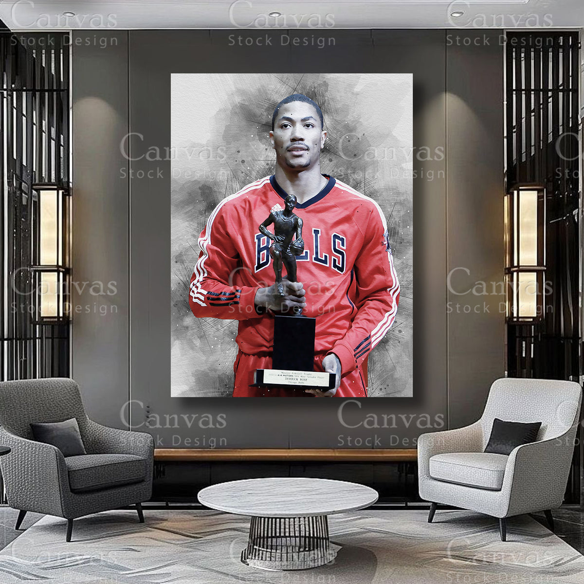 Derrick Rose premium sports wall art