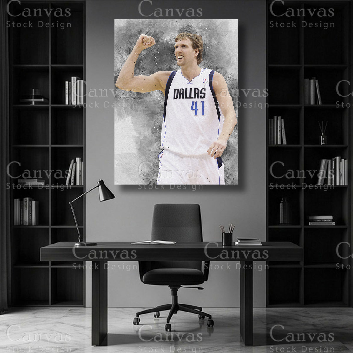Dirk Nowitzki NBA canvas art
