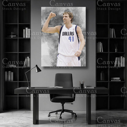 Dirk Nowitzki NBA canvas art