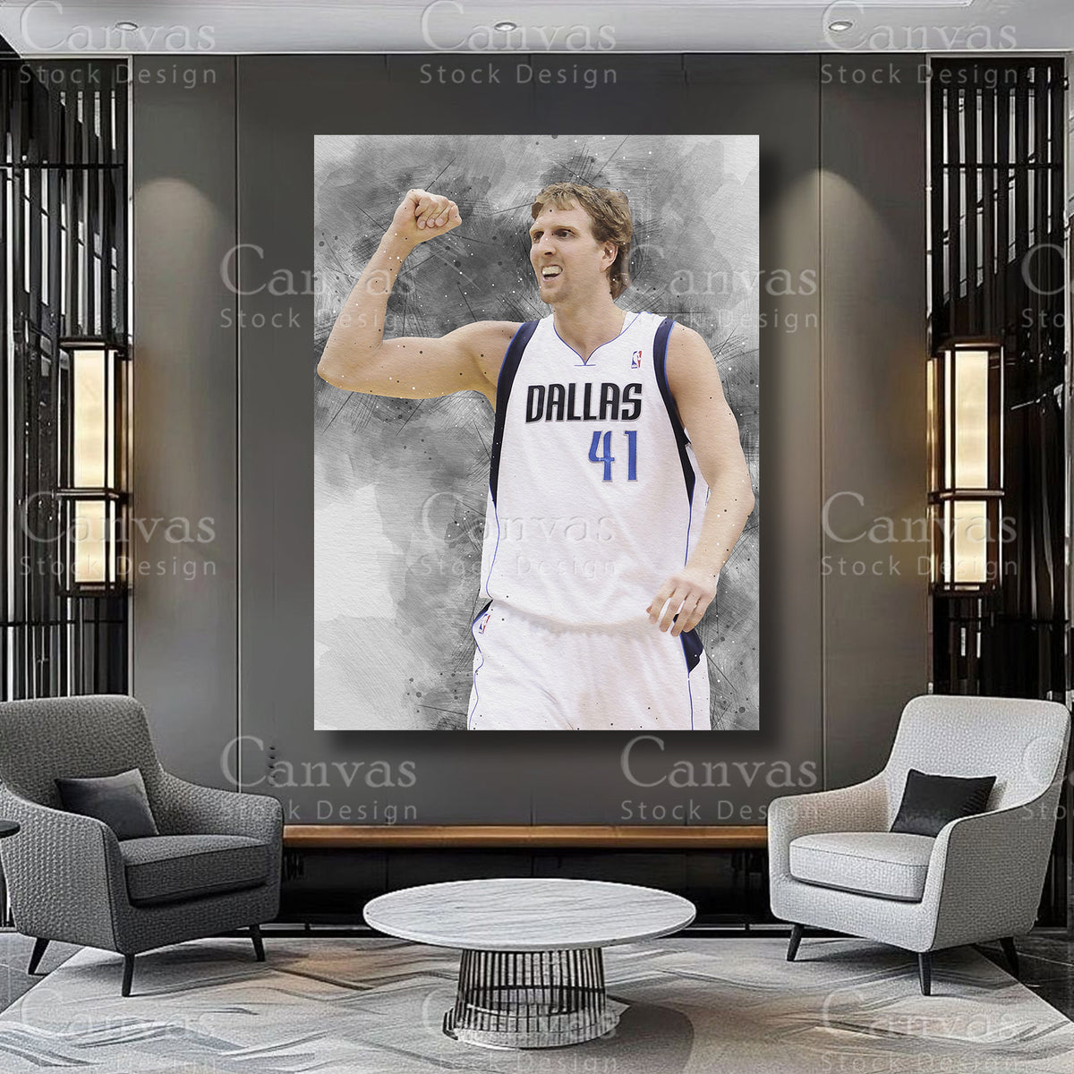 Dirk Nowitzki premium sports wall art