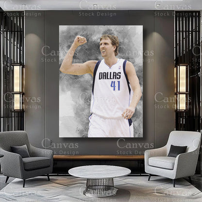 Dirk Nowitzki premium sports wall art