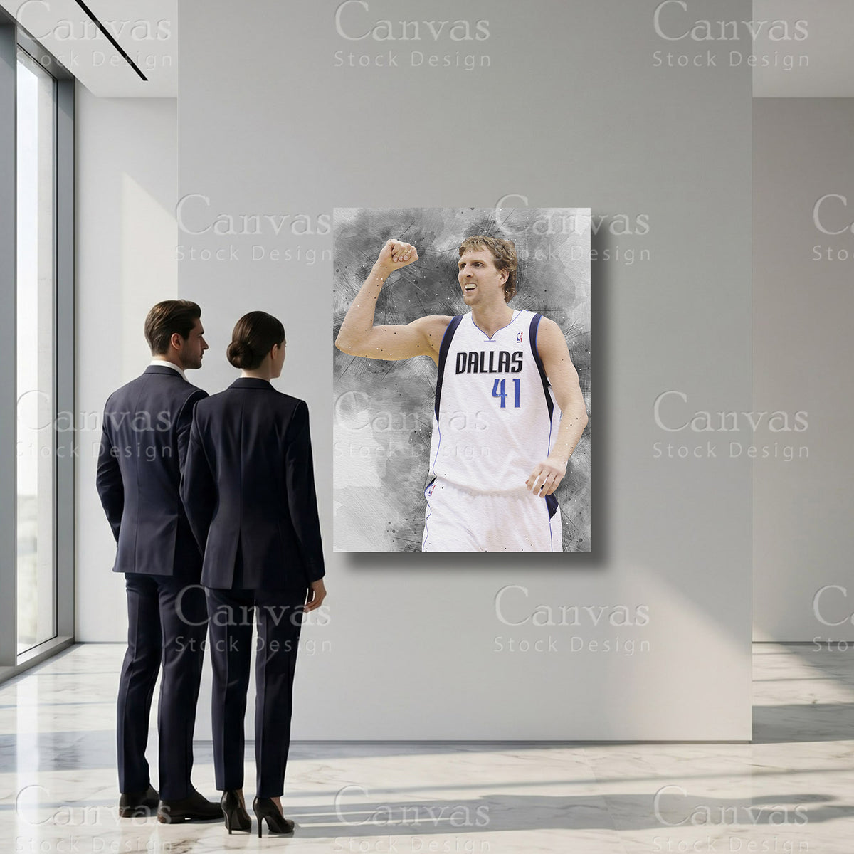 Dirk Nowitzki basketball wall decor